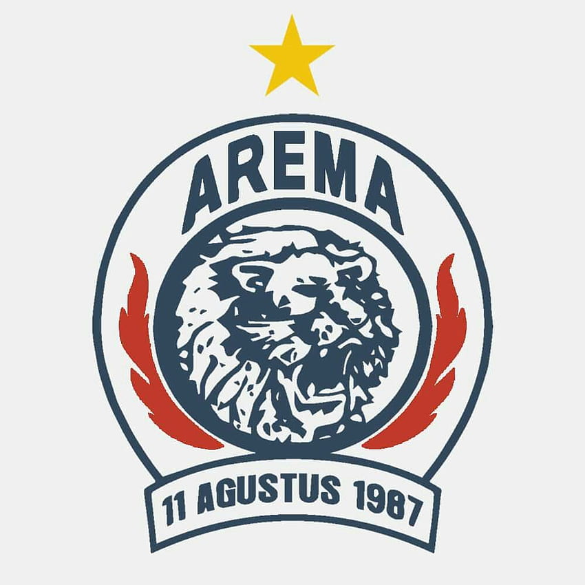 Лого на Arema Indonesia сребристо синьо. Сени, Индонезия, Сепак бола HD тапет за телефон