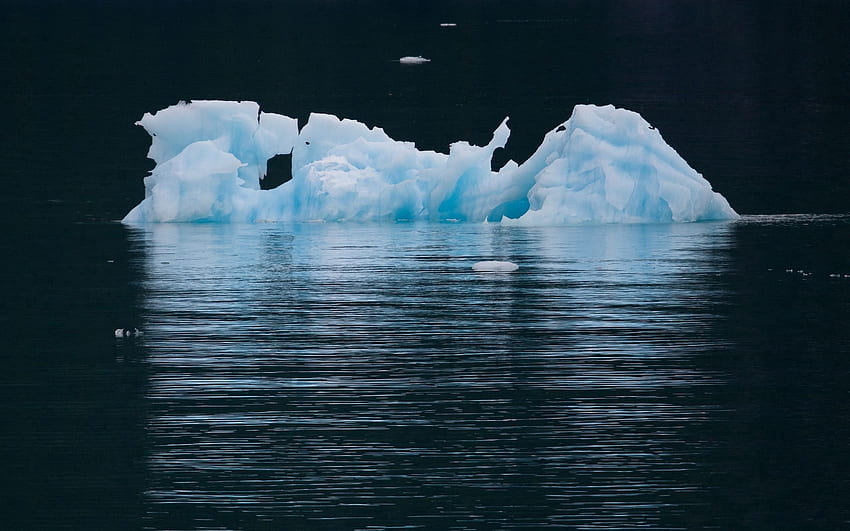 Nature, Mountains, Sea, Ocean, Shadow, Iceberg HD wallpaper
