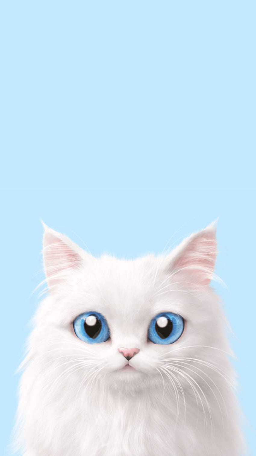 Hermoso gatito blanco. Kawaii. , Cat and Artist, Sushi Cat HD phone wallpaper