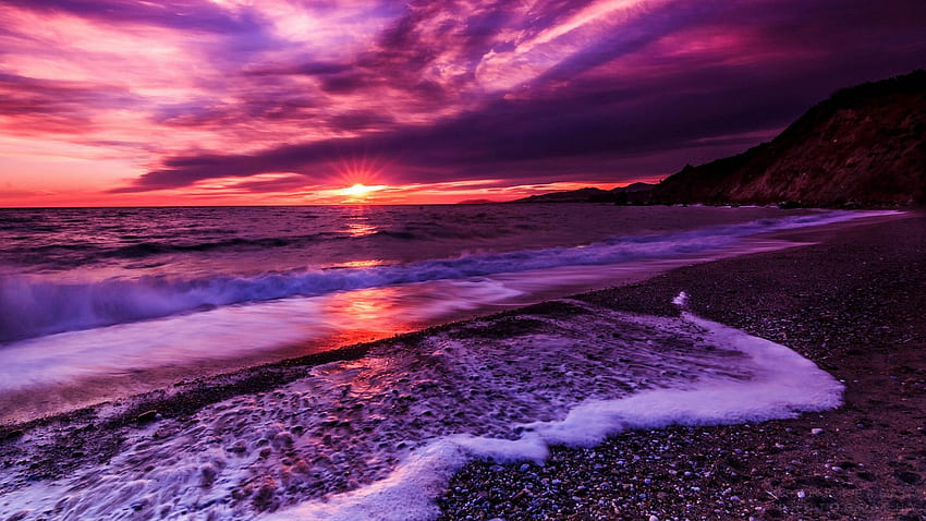 Purple Sunset :, Natural Purple Aesthetic HD wallpaper