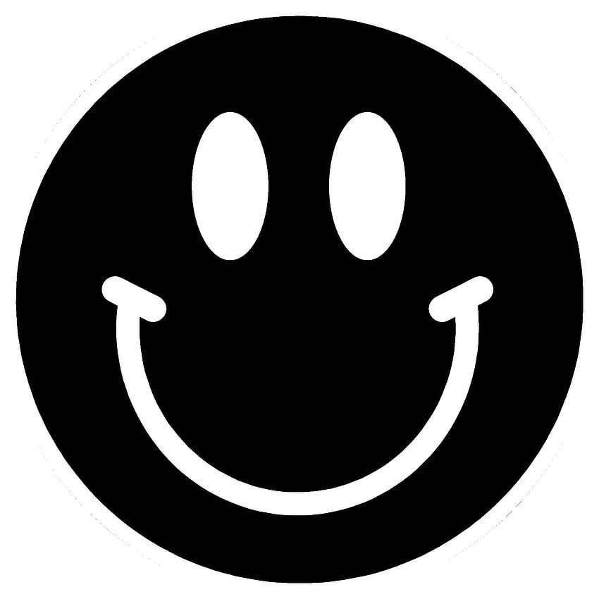 Faccina sorridente nero Src - Faccina sorridente in bianco e nero - -, Faccina sorridente Sfondo del telefono HD