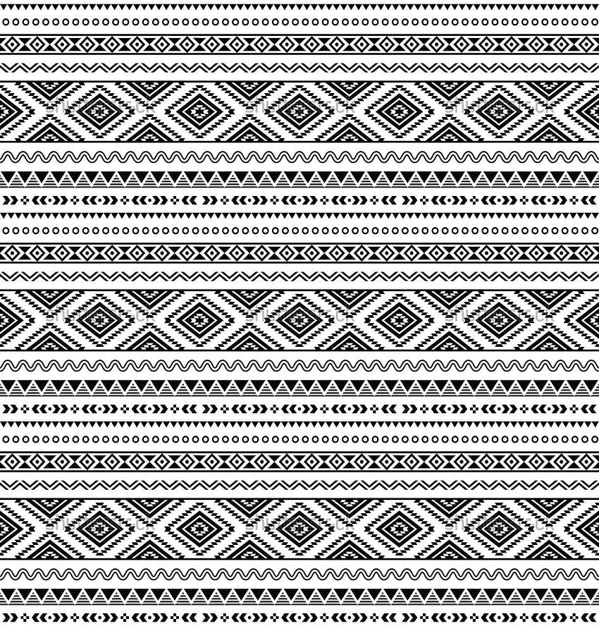 Aztec seamless pattern tribal black and white background Car [] for ...
