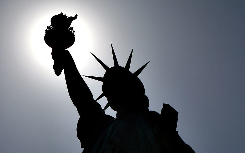 Ciudades, Estatua de la libertad, Estados Unidos, Sombra, Estados Unidos, Nueva York, Mira, Apariencia fondo de pantalla