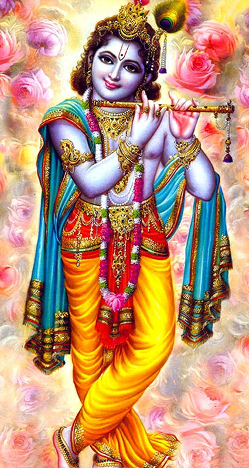 Lord Krishna With Flowers, Radha Krishna Swing HD phone wallpaper | Pxfuel