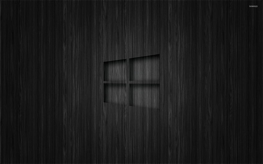 Dunkles Holz, Windows 10 Schwarz HD-Hintergrundbild