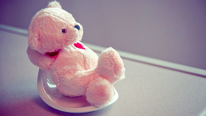Pink Teddy Bear Laptop , , Background, and HD wallpaper