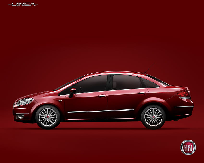 Linea 2009 Side, side, linea, red, fiat, view, cool, cheap, flaming HD wallpaper