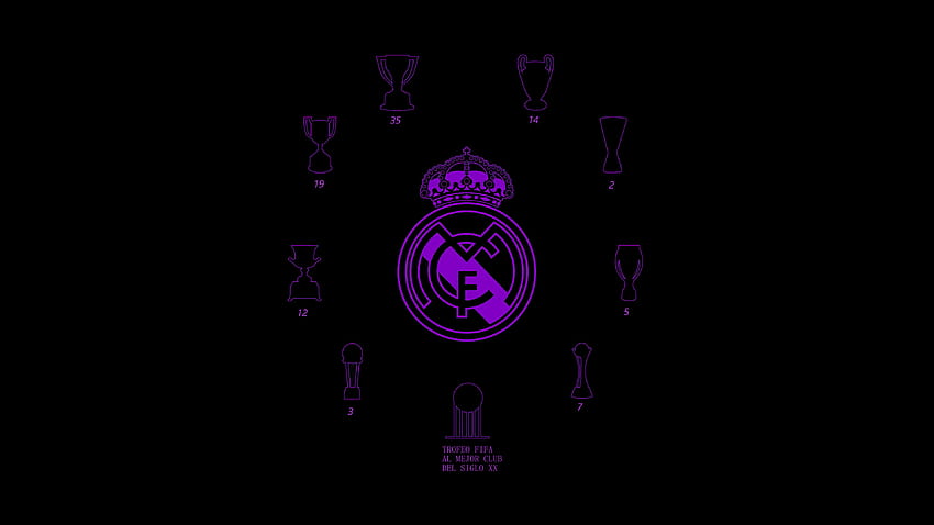 14 Champions Real, king, madrid, morado HD wallpaper