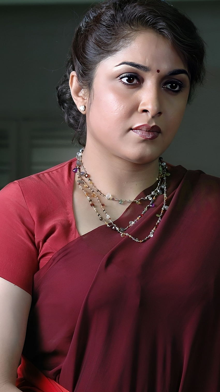 Ramya Krishnan, Telugu-Schauspielerin, Saree-Schönheit HD-Handy-Hintergrundbild