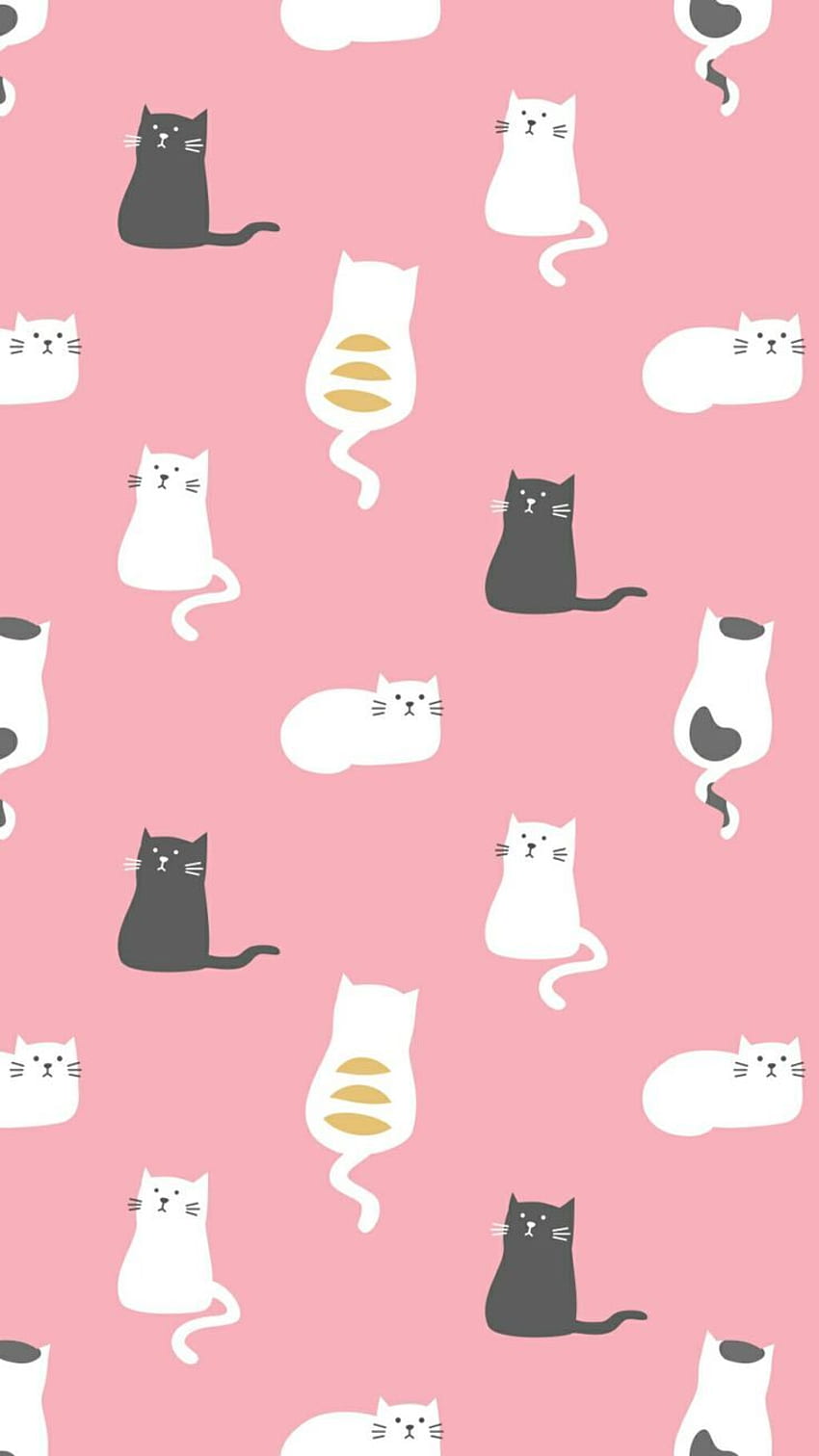 Minou mignon. chat, Papel de parede chat, Papel de parede de chat, motif de chat mignon Fond d'écran de téléphone HD