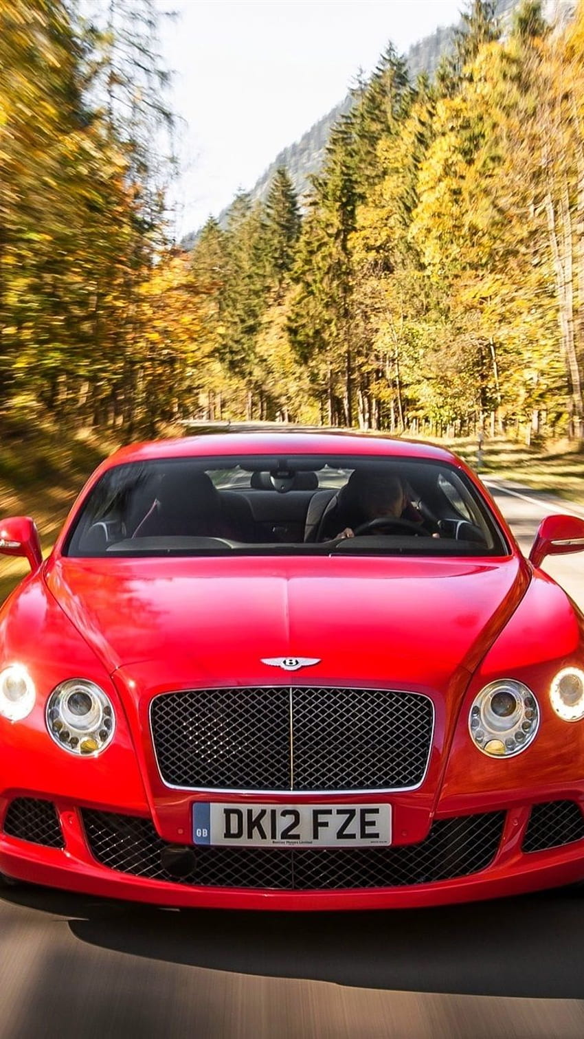 Bentley Continental GT Red Supercar IPhone 8 7 6 6S, Bently HD phone wallpaper