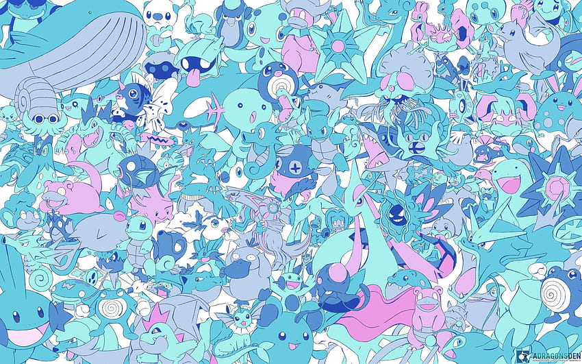 Gran espectáculo de Pokémon de agua azul <3. Azul. pokémon fondo de pantalla