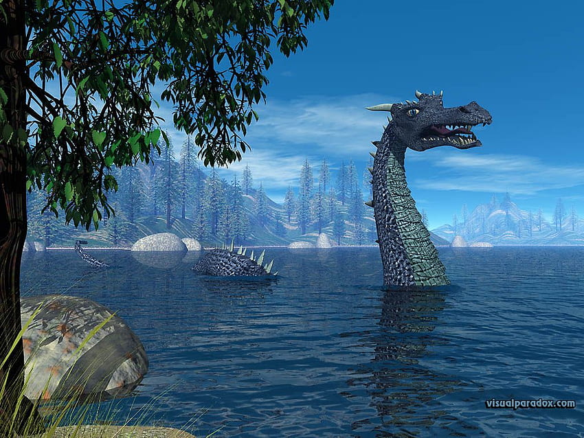 3D 'Sea Serpent', Serpent Dragon HD wallpaper