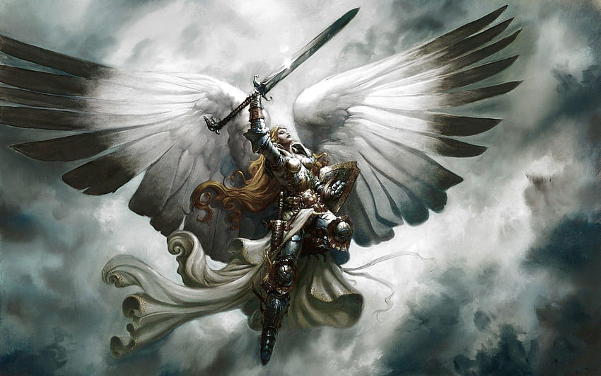 Angel Warrior Wings Fantasy นักรบผู้ยิ่งใหญ่ วอลล์เปเปอร์ HD