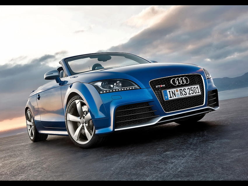 Audi TT RS, azul, tuning, coche, tt rs, cabrio, audi fondo de pantalla