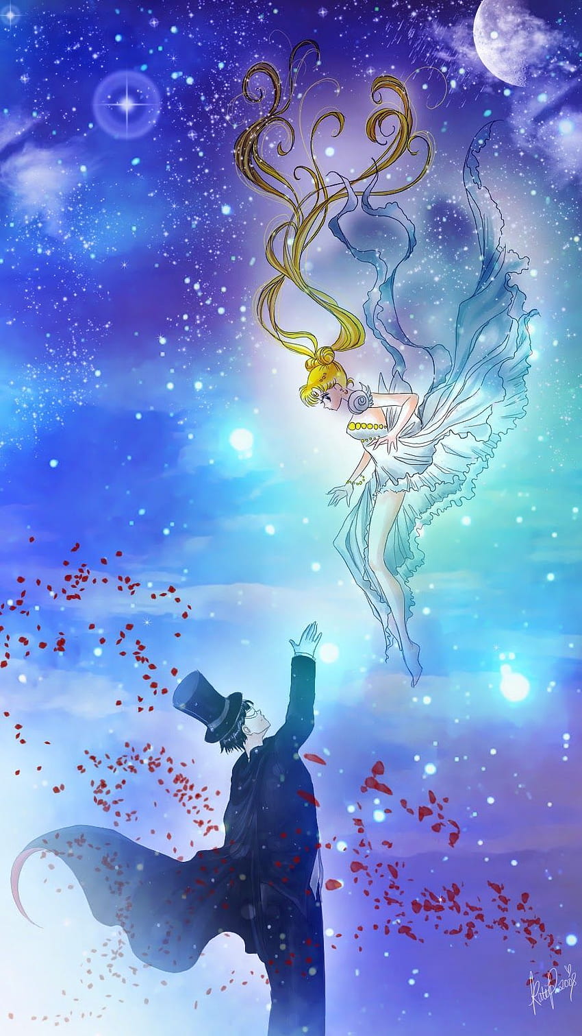 Prinzessin Serenity und Smoking-Maske <3. Sailor Moon HD-Handy-Hintergrundbild