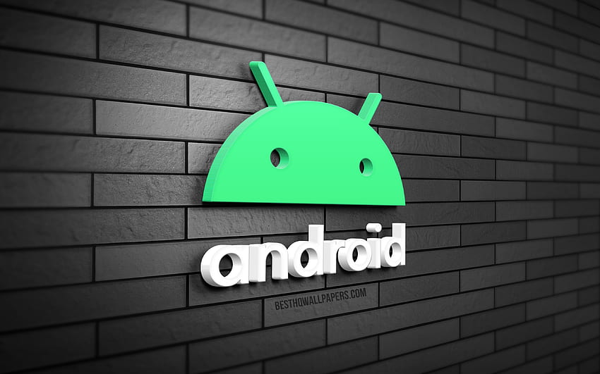 Download Black Android Logo Wallpaper | Wallpapers.com
