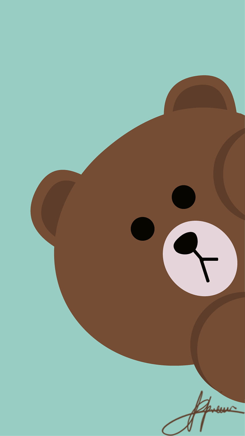 Coklat dari Line App Character Vector . Beruang coklat, animasi kartun, Kartun, Cute Brown Bear wallpaper ponsel HD