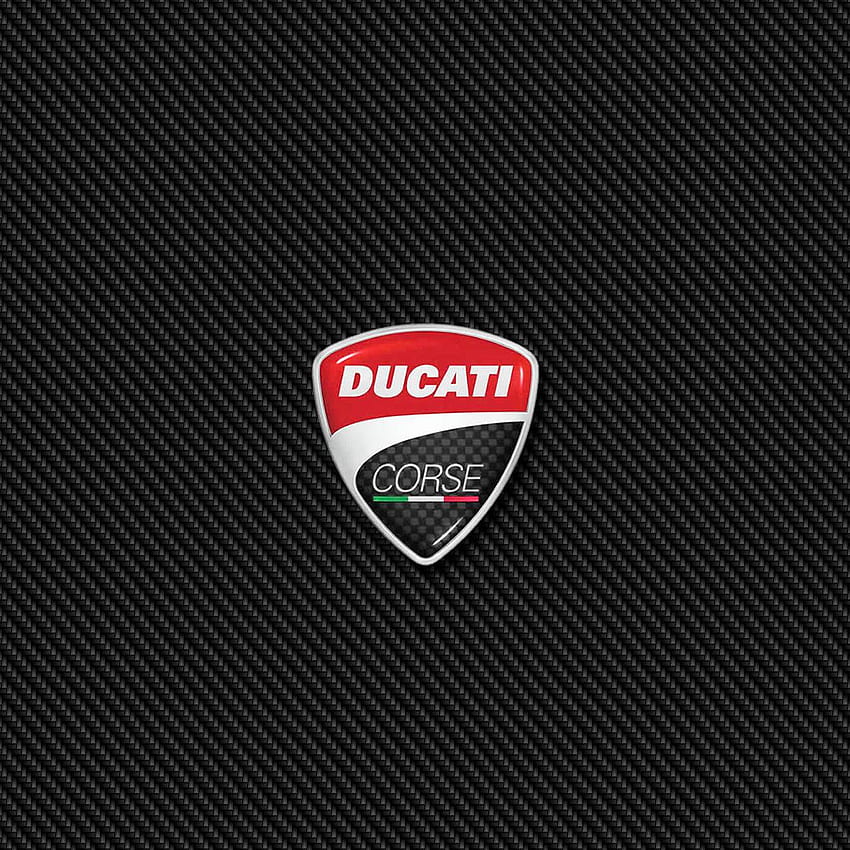 Ducati Corse Carbon, лого на Ducati HD тапет за телефон