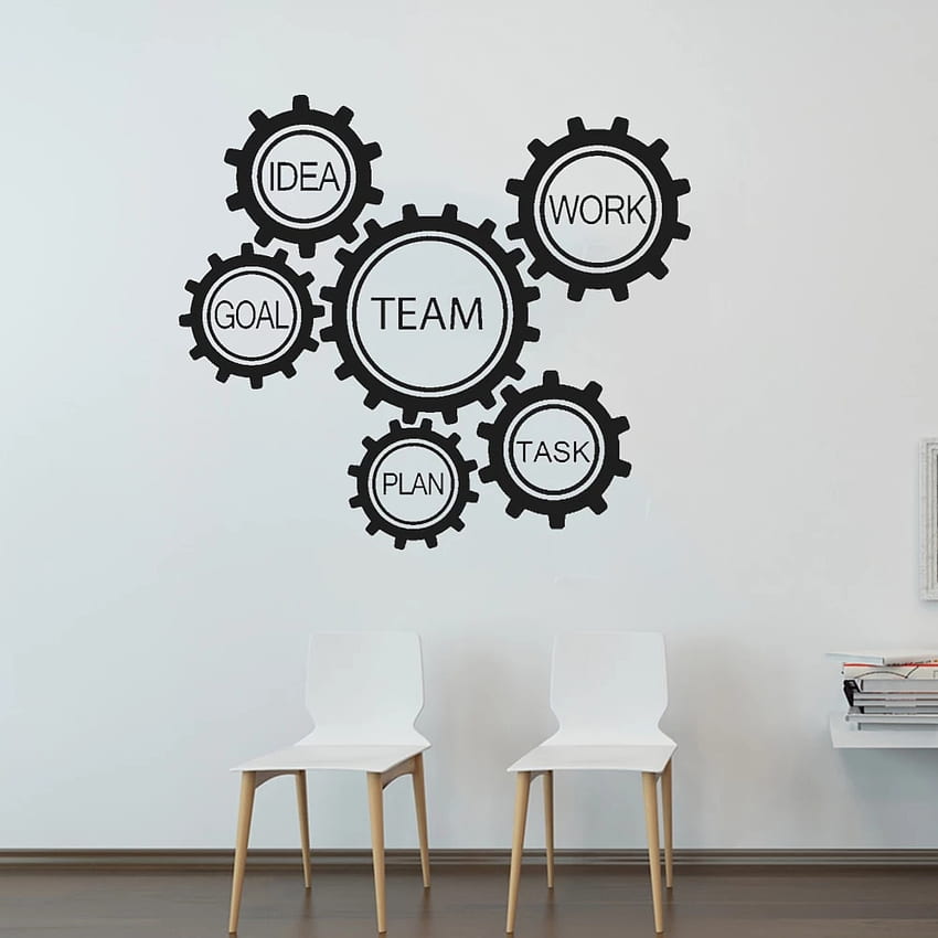 Innovativa gestione del lavoro di squadra Wall Sticker Decal Team Work Sticker Decorazione della parete dell'ufficio . Adesivi murali Sfondo del telefono HD