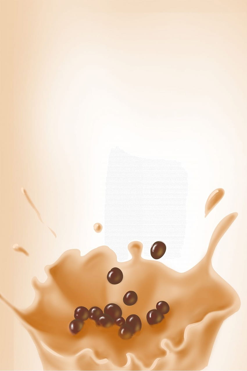 Фонов материал за плакат с чай с мляко. Млечен чай, лого на чай, илюстрация на чай, лаптоп Bubble Tea HD тапет за телефон