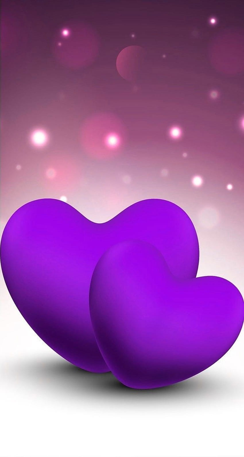 Aime le coeur violet, vert et violet Fond d'écran de téléphone HD