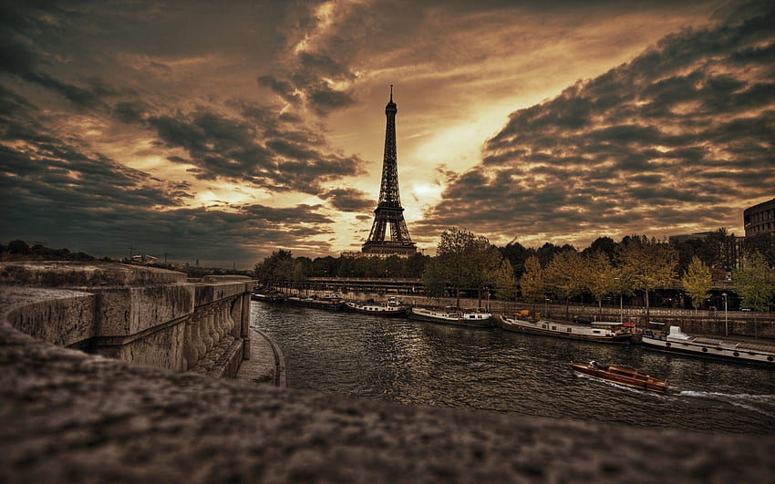 Cidades, Paris, Torre Eiffel, r, Embankment, Quay papel de parede HD