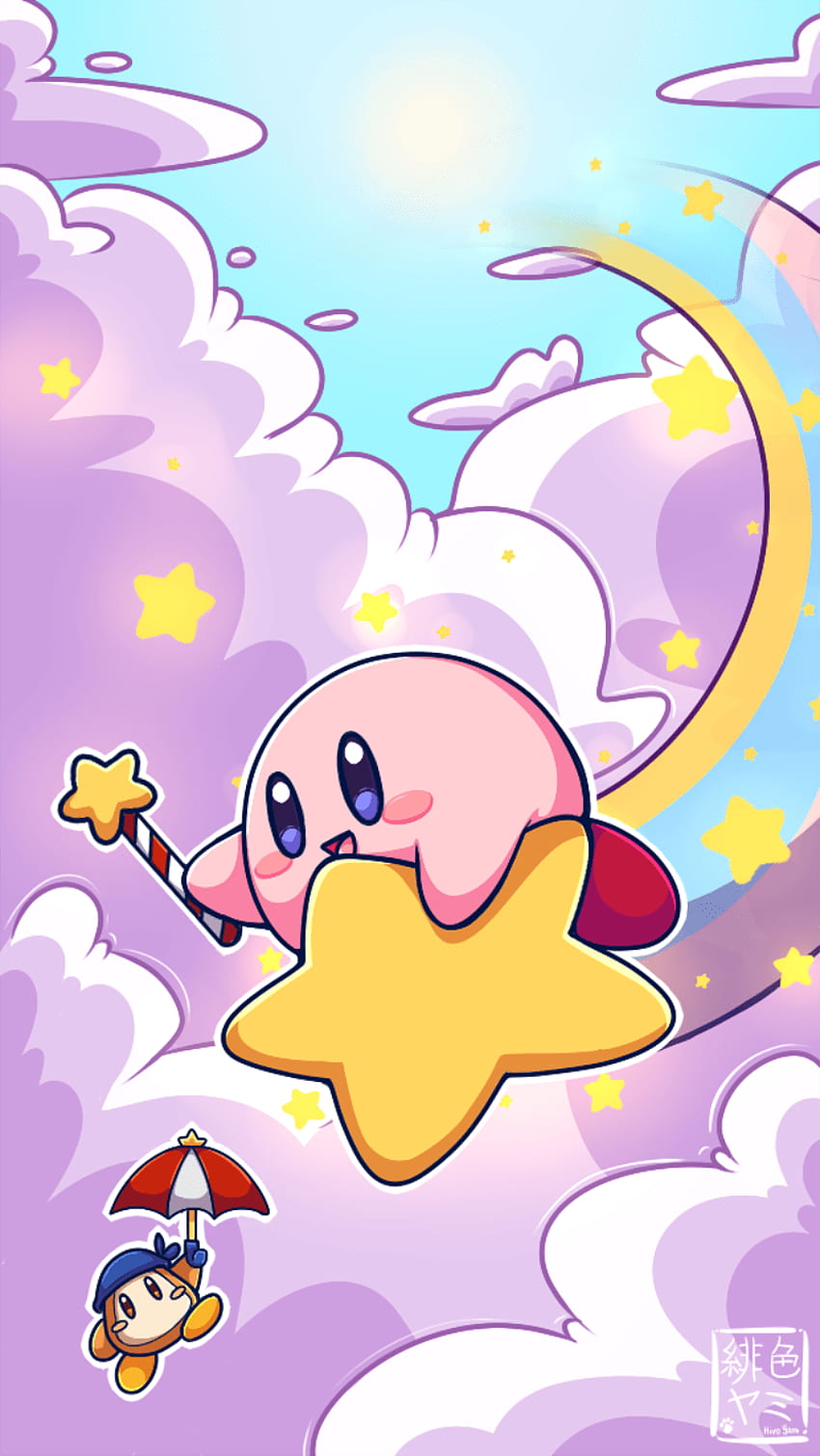 Kirby, lila Kirby HD-Handy-Hintergrundbild