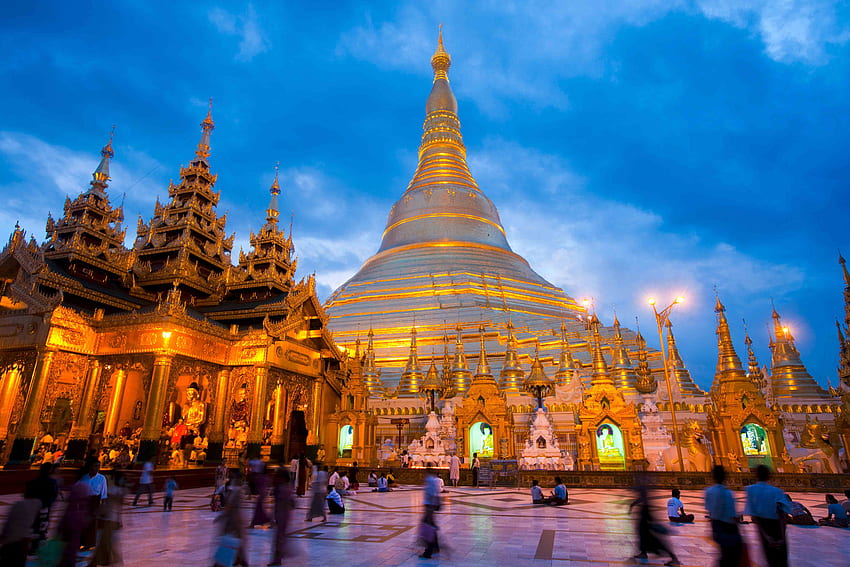 Shwedagon Paya, Myanmar, Budha Myanmar Wallpaper HD