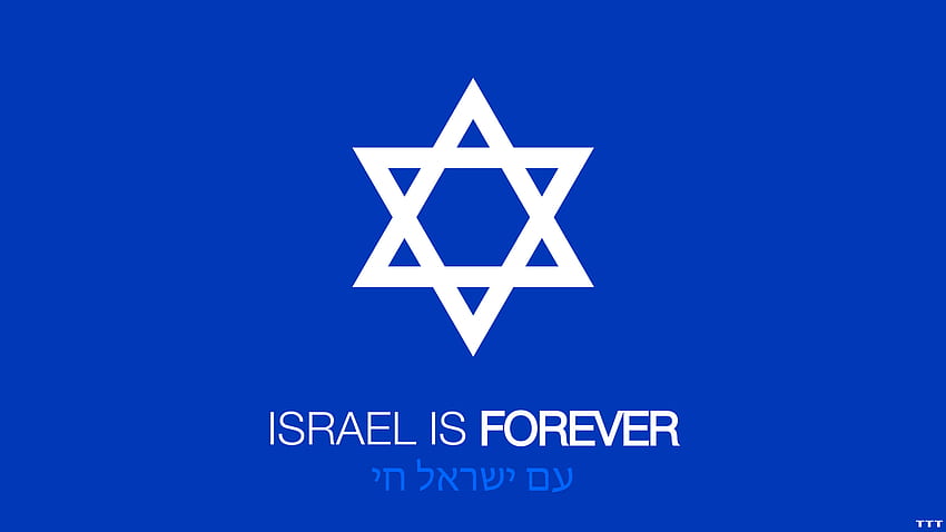 イスラエルの旗と背景 高画質の壁紙