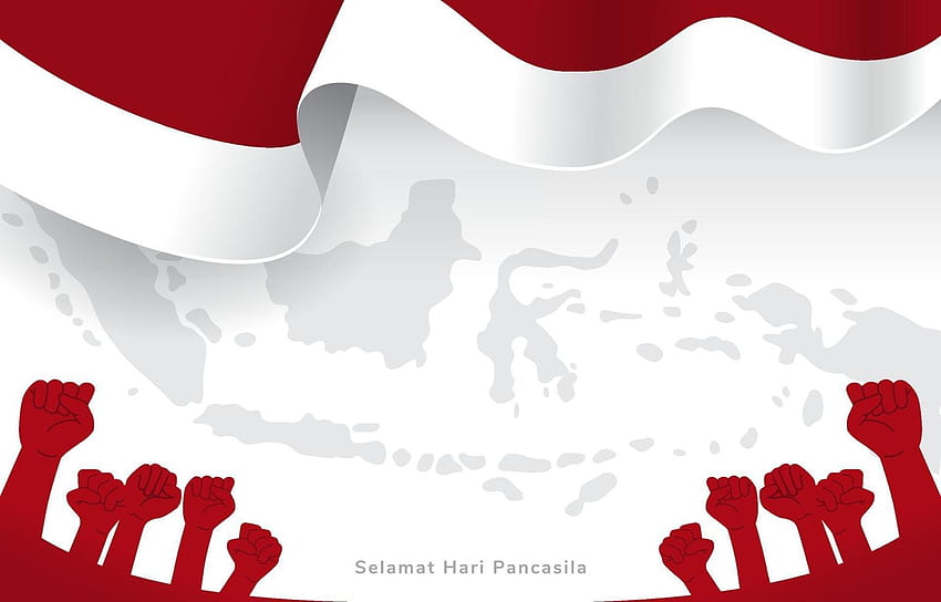Indonesia Merayakan Hari Pancasila dengan Latar Belakang Peta dan Bendera Indonesia 2188947 Seni Vektor di Vecteezy Wallpaper HD