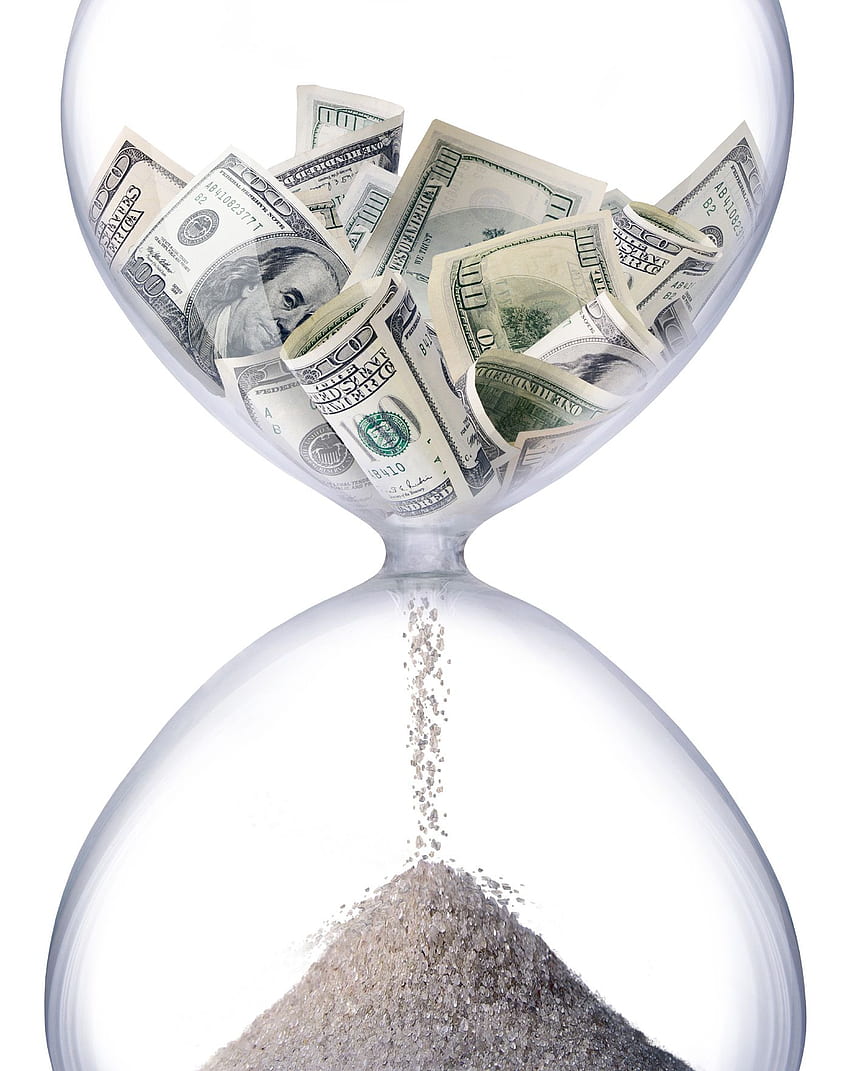 : Zeit ist Geld - Geschäft, Uhr, Dollar HD-Handy-Hintergrundbild