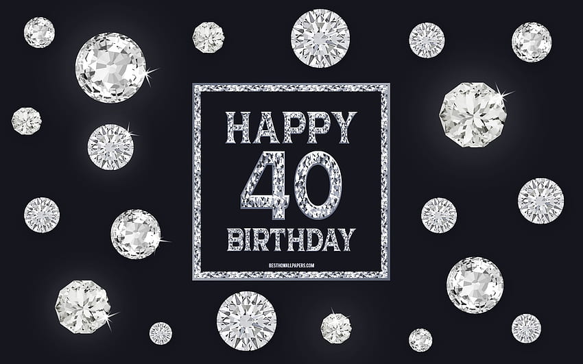 Happy 40th birthday surprise balloon and box. 3D Rendering Stock Photo -  Alamy