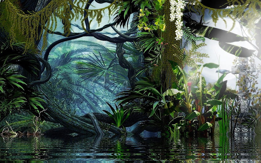 Jungle Water . Water , Underwater and Samsung Water, Jungle Landscape HD wallpaper