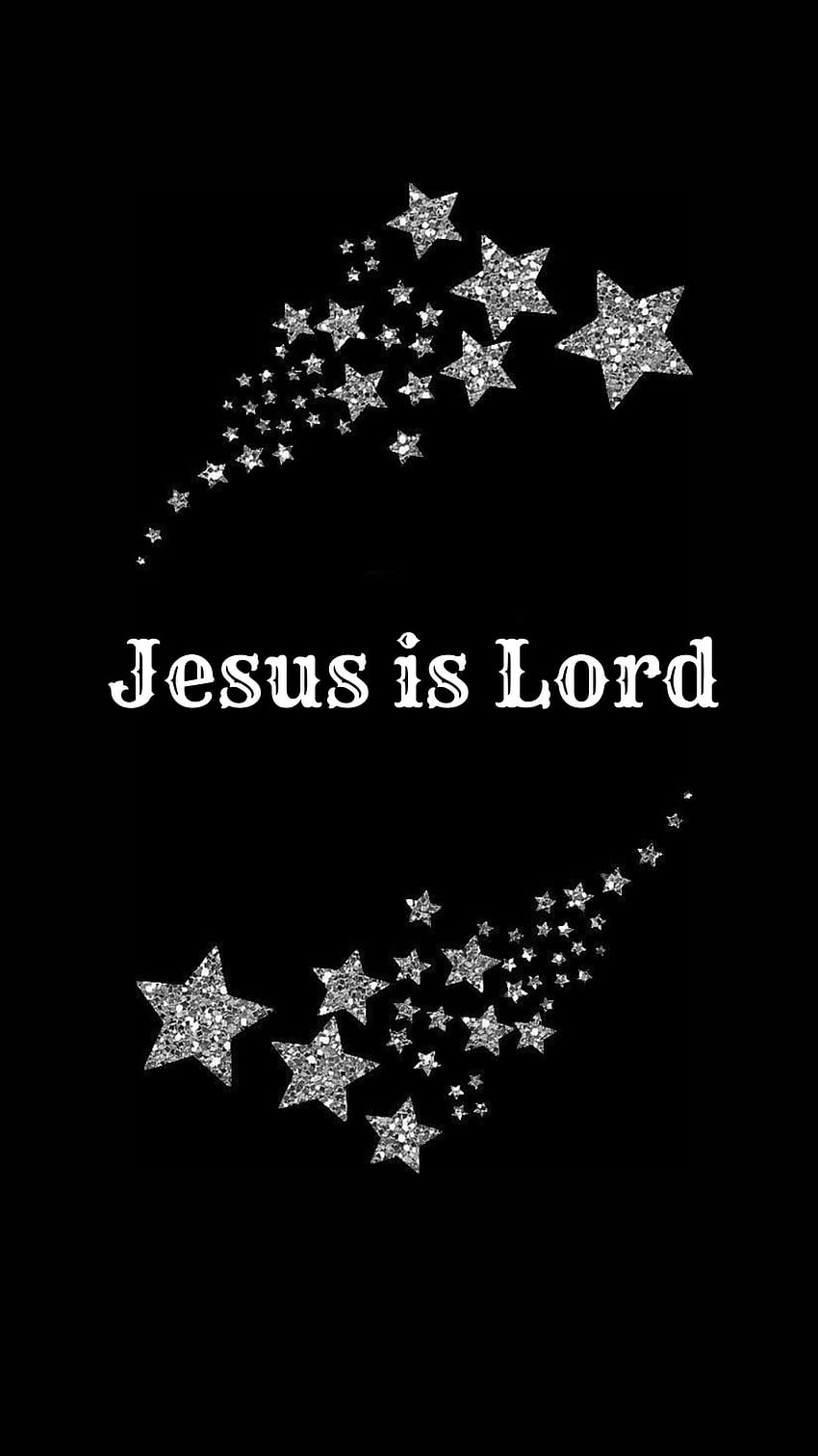 Jezus jest Panem, ciemne tło, chrześcijaństwo, gwiazdy Tapeta na telefon HD