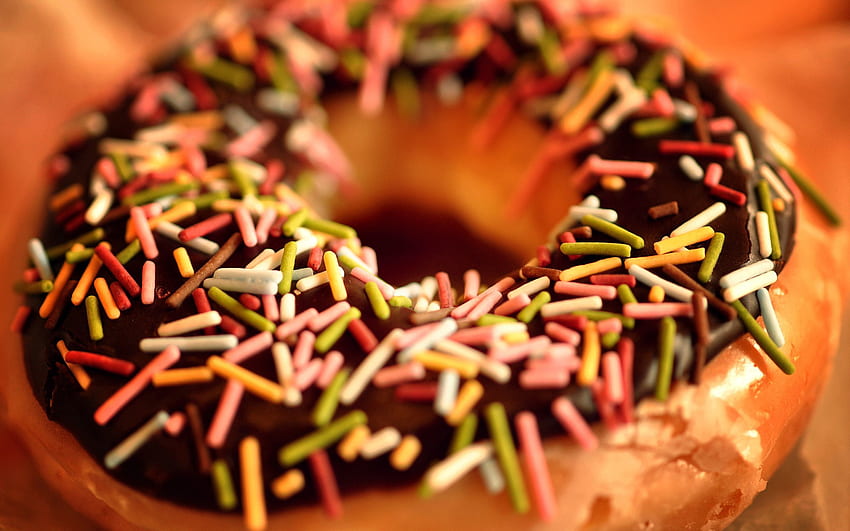 Food, Chocolate, Sweet, Color, Coloured, Glaze, Doughnut, Donut, Caramel HD wallpaper