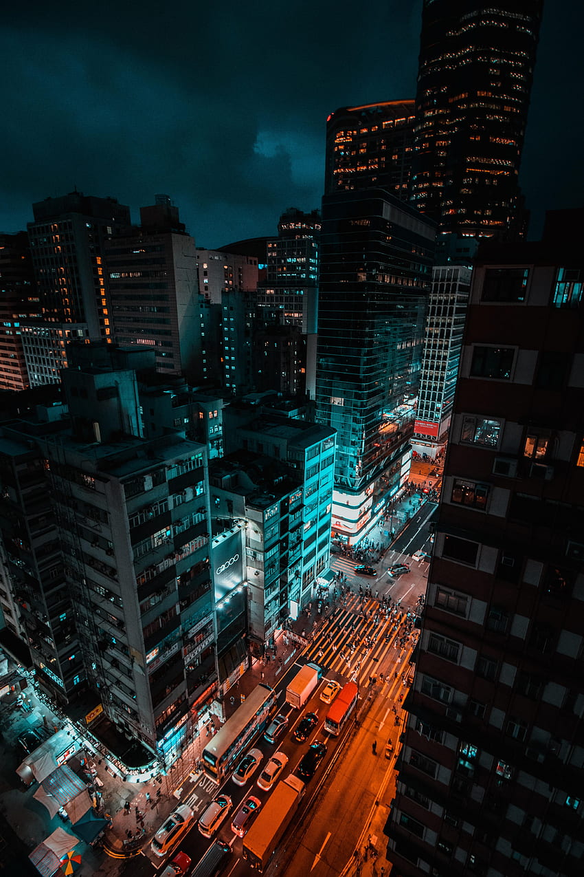 Cities, Skyscraper, Building, Road, Night City HD Phone Wallpaper | Pxfuel