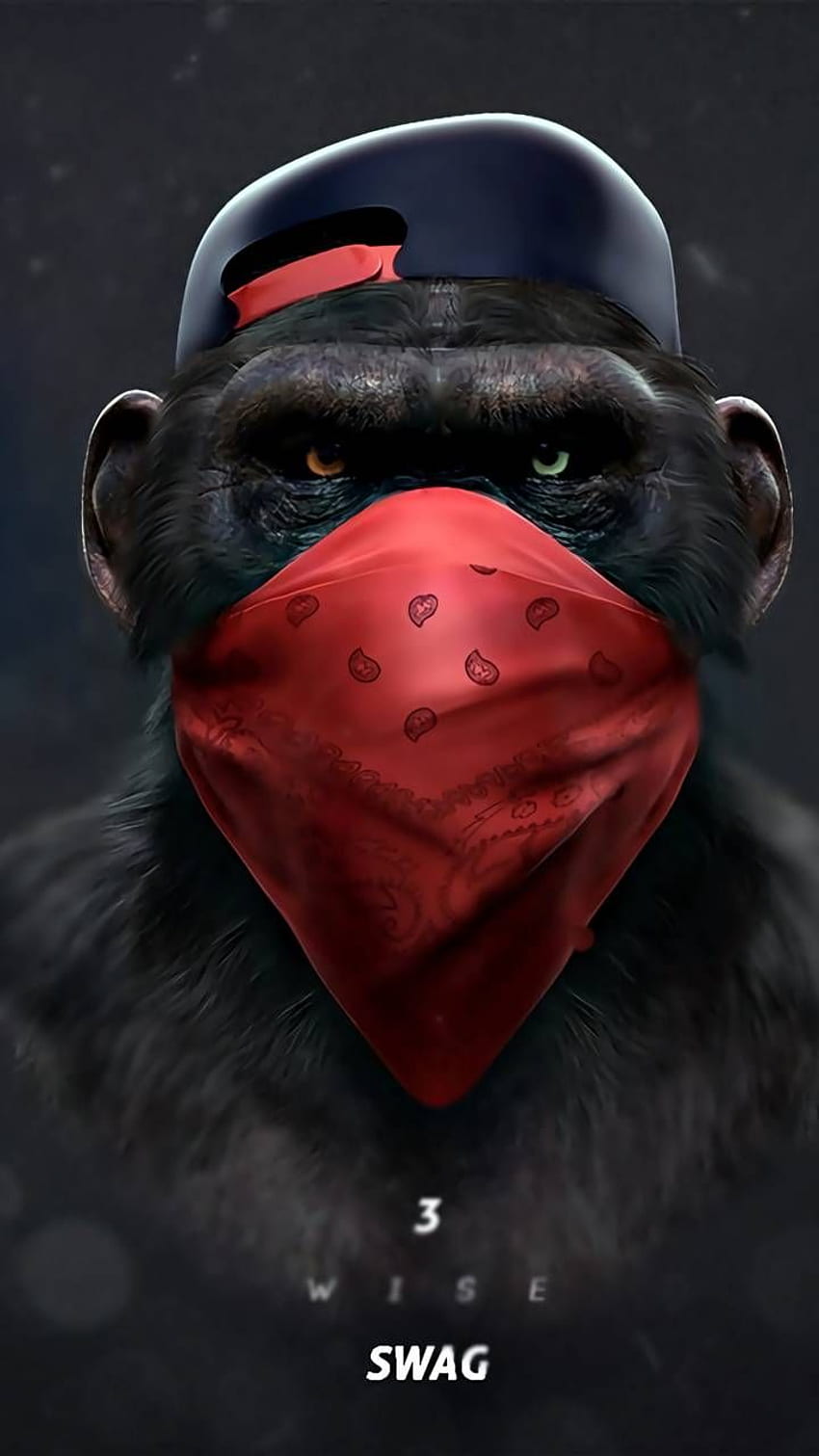 Monkey Swag ROZMOWA. Swag, małpa, graffiti, czerwona małpa Tapeta na telefon HD