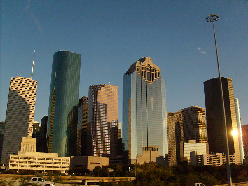 Horizonte do centro de Houston; papel de parede HD