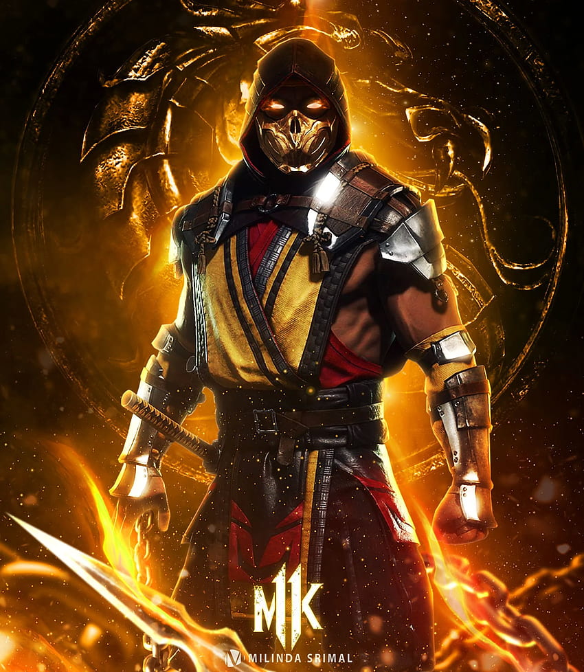 Mortal Kombat (2021) Plakat - Plakat Skorpiona. Scorpion Mortal Kombat, Mortal Kombat Art, Mortal Kombat x Scorpion Tapeta na telefon HD