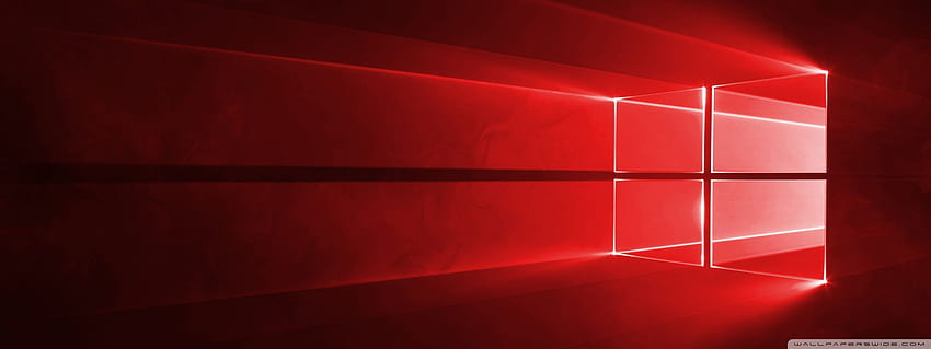 Windows 10 Червен на ултра фон за: и ултраширок и лаптоп: няколко дисплея, двоен и троен монитор: таблет: смартфон, Cool Black и Red Gaming HD тапет