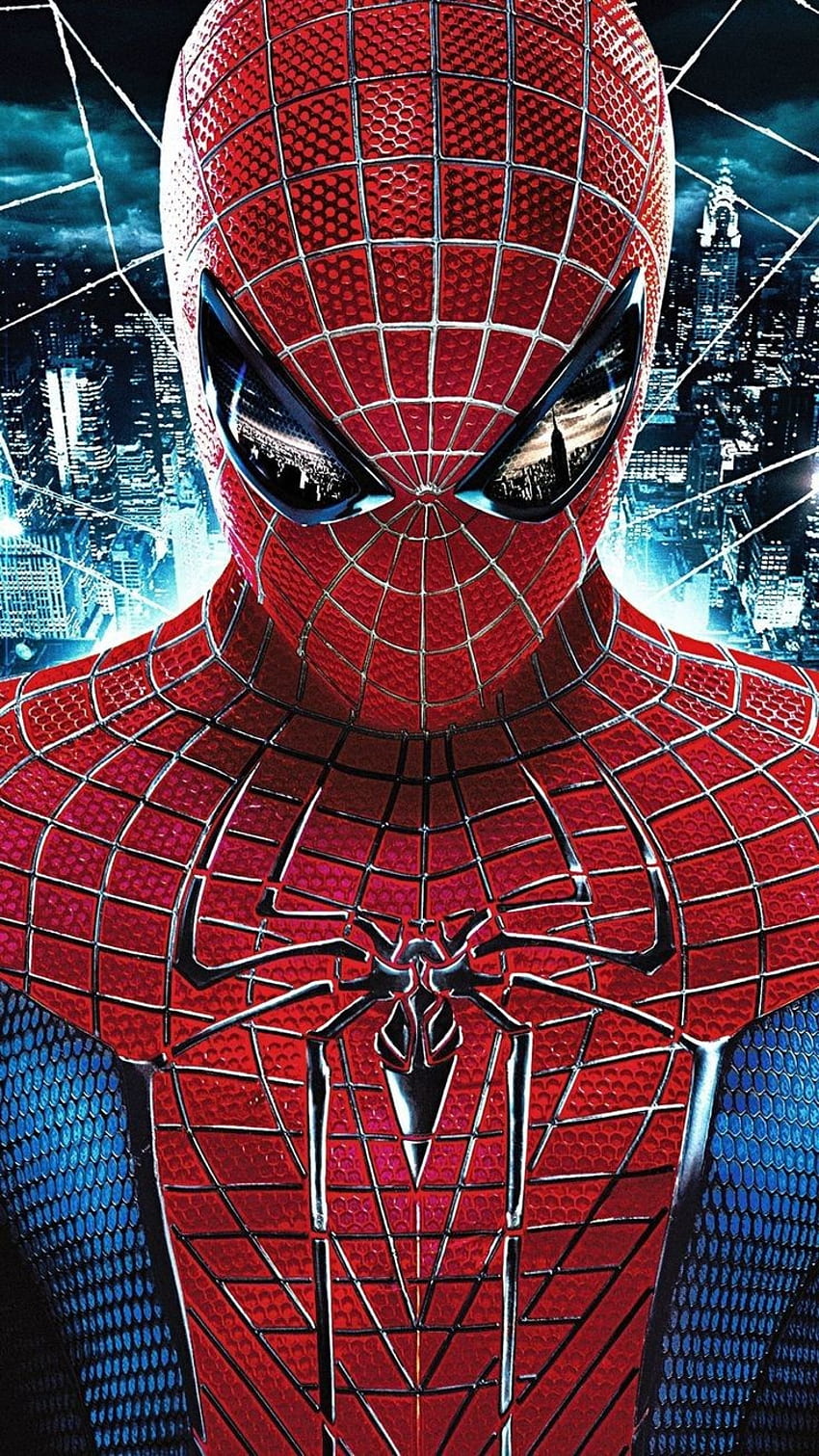 Spiderman, red, electric blue, dcmarvel HD phone wallpaper