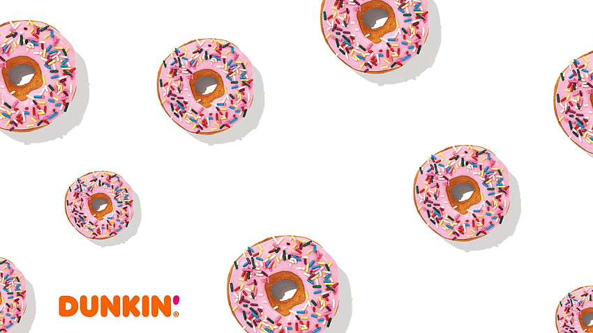 Dunkin' Background for Your Virtual Coffee Break. Dunkin', Aesthetic Donut HD wallpaper