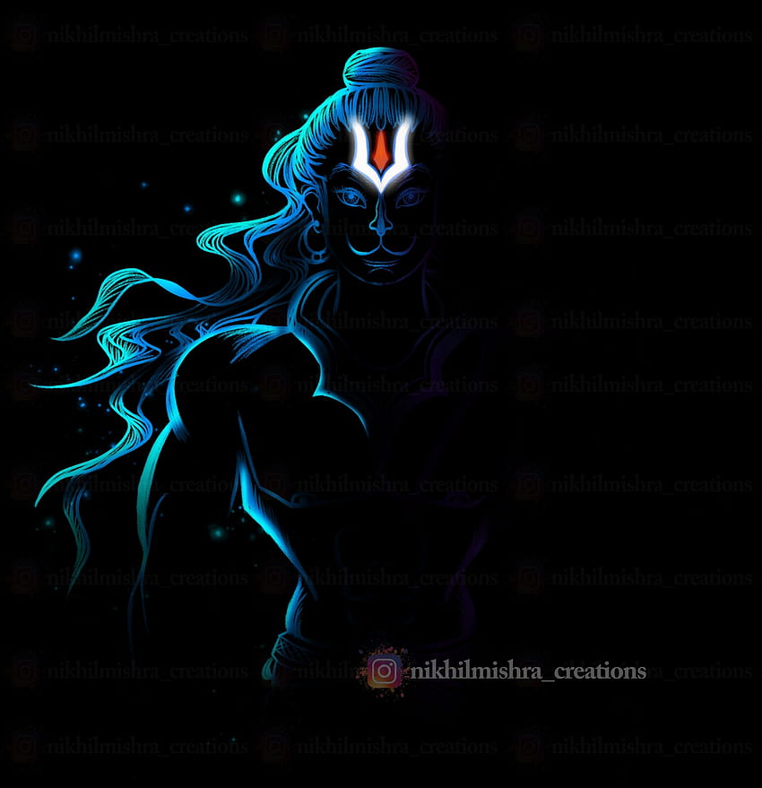 ArtStation - Lord Hanuman digital artwork, Nikhil Mishra, Lord Hanuman 3D HD phone wallpaper