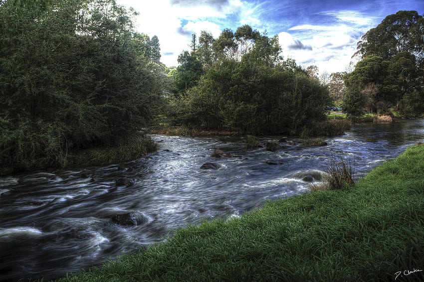 Lanskap, Alam, Sungai, Pohon Wallpaper HD