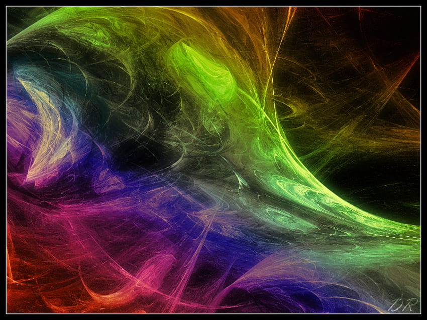 Rainbow Swirls, keren, pelangi, berputar, mengagumkan Wallpaper HD