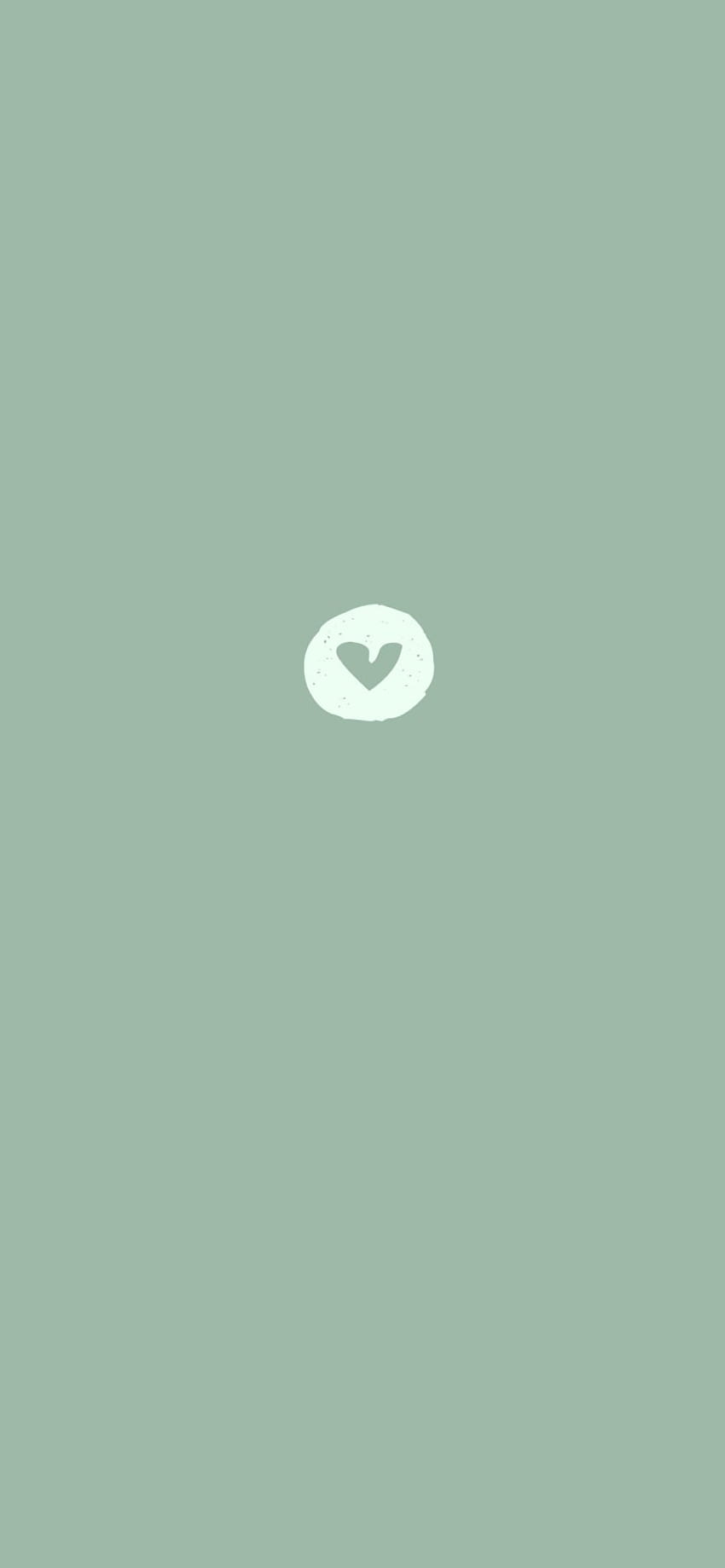 Sage Green Aesthetic : Heart in Circle - Idea , iPhone , Color Schemes, Green Circle HD phone wallpaper