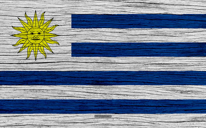 Flag of Uruguay, , South America, wooden texture, Uruguayan flag, national symbols, Uruguay flag, art, Uruguay for with resolution . High Quality HD wallpaper