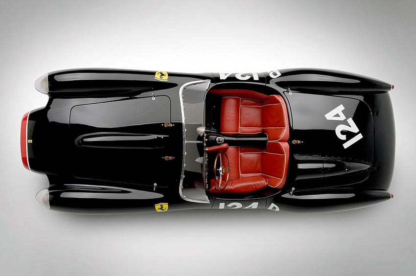 1957 フェラーリ 250 TR, クラシック, 黒, 車, フェラーリ, スポーツ, 57, 1957, レース, 古い, 赤, アンティーク, ビンテージ 高画質の壁紙