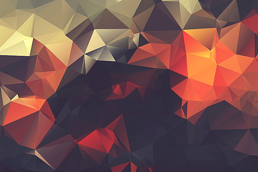 illustration, abstract, minimalism, red, low poly, symmetry, triangle, pattern, circle, ART, light, color, shape, design, line, petal, computer, Circle Art HD wallpaper